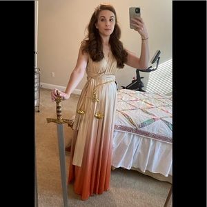 Ombré wrap dress/ Themis /Lady Justice Costume